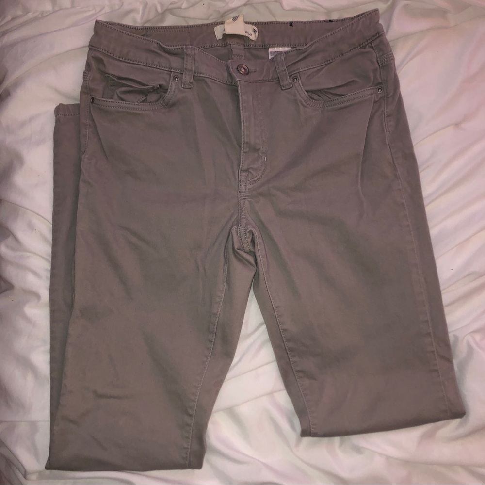 Soft, stretchy, jean-style grey pants